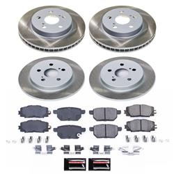 PowerStop Z17 Evolution Plus Semi-Coated Rotor Brake Kits for 2019-2022 PRIUS AWD-E, 2017-2019 PRIUS PRIME - SC7924