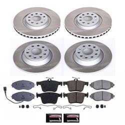 PowerStop Z17 Evolution Plus Semi-Coated Rotor Brake Kits for 2019-2020 JETTA, 2022-2025 Q3, 2018-2024 TIGUAN - SC8168
