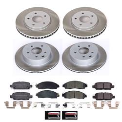 PowerStop Z17 Evolution Plus Semi-Coated Rotor Brake Kits for 2018-2025 LEAF - SC8273