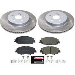 PowerStop Z17 Evolution Plus Semi-Coated Rotor Brake Kits for 2019-2024 COROLLA, 2020-2022 PRIUS PRIME - SC8328
