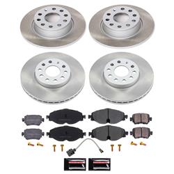 PowerStop Z17 Evolution Plus Semi-Coated Rotor Brake Kits for 2015-2021 GOLF, 2015-2019 GOLF SPORTWAGEN - SC8363
