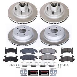 PowerStop Z17 Evolution Plus Semi-Coated Rotor Brake Kits for 2003 S10, SONOMA - SC8437
