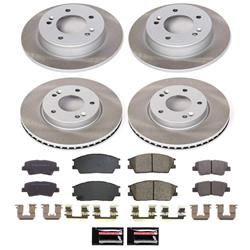 PowerStop Z17 Evolution Plus Semi-Coated Rotor Brake Kits for 2020-2024 SOUL, VENUE - SC8686