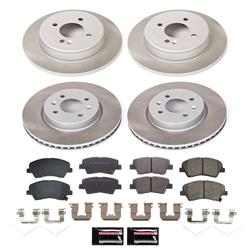 PowerStop Z17 Evolution Plus Semi-Coated Rotor Brake Kits for 2018-2022 ACCENT, 2018 RIO - SC8724