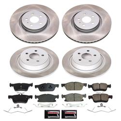 PowerStop Z17 Evolution Plus Semi-Coated Rotor Brake Kits for 2017-2020 CONTINENTAL, 2017-2019 FUSION - SC8975