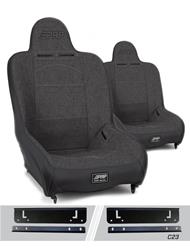 PRP Gray Tweed Seat Premier Suspension Gray Tweed Bucket Seat A100110-C23-54
