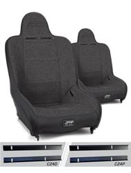 PRP Gray Tweed Seat Premier Suspension Gray Tweed Bucket Seat A100110-C24-54