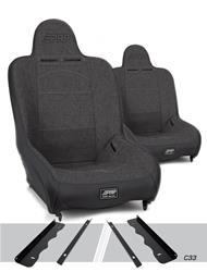 PRP Gray Tweed Seat Premier Suspension Gray Tweed Bucket Seat A100110-C33-54