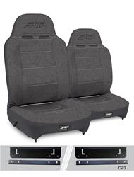 PRP Gray Tweed Seat Enduro Reclining Suspension Gray Tweed Bucket Seat A130110-C23-54