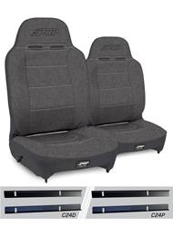 PRP Gray Tweed Seat Enduro Reclining Suspension Gray Tweed Bucket Seat A130110-C24-54