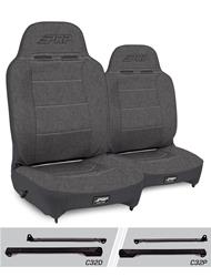 PRP Gray Tweed Seat Enduro Reclining Suspension Gray Tweed Bucket Seat A130110-C32-54