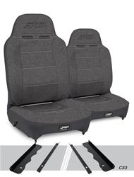 PRP Gray Tweed Seat Enduro Reclining Suspension Gray Tweed Bucket Seat A130110-C33-54