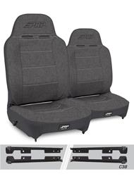 PRP Gray Tweed Seat Enduro Reclining Suspension Gray Tweed Bucket Seat A130110-C38-54