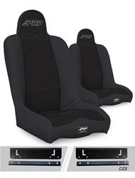 PRP Black Tweed Seat Daily Driver High Back Suspension Black Tweed Seat A140110-C23-50