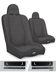 PRP Gray Tweed Seat Daily Driver High Back Suspension Gray Tweed Seat A140110-C23-54