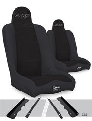 PRP Black Tweed Seat Daily Driver High Back Suspension Black Tweed Seat A140110-C33-50