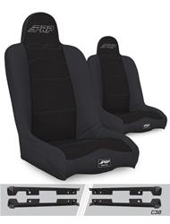 PRP Black Tweed Seat Daily Driver High Back Suspension Black Tweed Seat A140110-C38-50