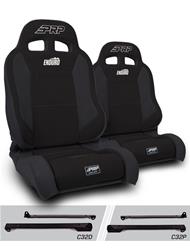 PRP Black Tweed Seat EnduroTrek Reclining Suspension Black Tweed Bucket Seat A89010-C32-50