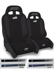 PRP Black Tweed Seat EnduroCrawl Reclining Suspension Black Tweed Bucket Seat A90010-C24-50