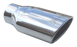 Pypes Stainless Steel  Oval, Polished 2.50 Inch Exhaust Tip EVT29