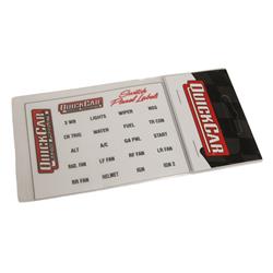 QuickCar Replacement Switch Panel Labels 50-004