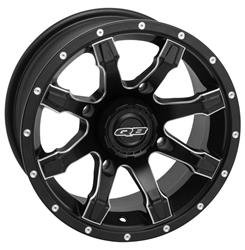 Quadboss Grinder Matte Black Machined Wheels 14x7