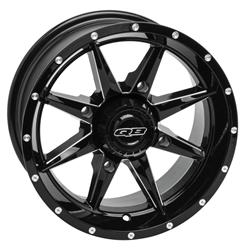 Quadboss Slicer Gloss Black Machined Wheels 14x7