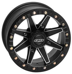 Quadboss Boss Lock Matte Black Machined Wheels 14x7