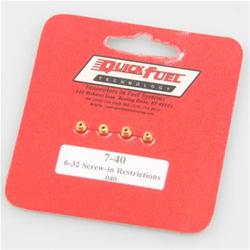 Quick Fuel Carburetor Idle Feed Restrictors 7-40QFT