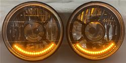Redline LumTronix White Diamond Projector Black Illusion Conversion Headlights HH-006BLKI-TS