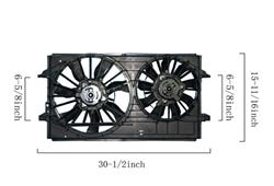 Agility Auto Parts Fan Assemblies for 2007-2009 AURA, 2005-2010 G6, 2004-2012 MALIBU - 6016125
