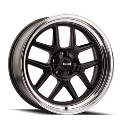 Ridler 610 Series Matte Black Wheels with Polished Lip 17x7