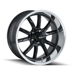 Ridler 650 Series Matte Black Wheels with Polished Lip 18x8