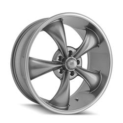 Ridler 695 Series Gloss Gray with Machined Lip Wheels