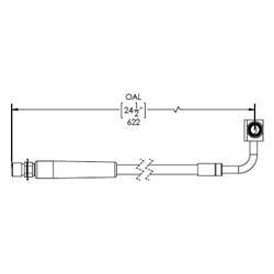 Rock Jock Extended Braided Brake Hoses for 2020-2021 GLADIATOR - RJ-156400-101