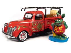 1:18 Scale Rat Fink 1940 Ford Fire Truck with Resin Rat Fink Figure Diecast Model AWSS143