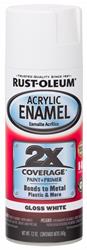 Rust-Oleum Acrylic Enamel 2X Coverage Paint 12 Oz. Gloss White 271919