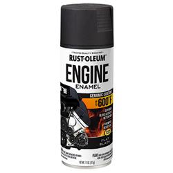 Rust-Oleum Engine Enamel Ceramic Coating Spray Paint 11 Oz. Flat Black 363571