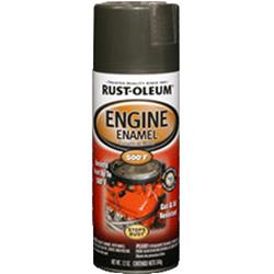 Rust-Oleum Engine Enamel Ceramic Coating Spray Paint 11 Oz. Flat Gray/Silver 363573