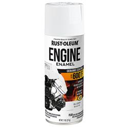 Rust-Oleum Engine Enamel Ceramic Coating Spray Paint 11 Oz. Gloss White 366430