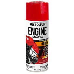 Rust-Oleum Engine Enamel Ceramic Coating Spray Paint 11 Oz. Gloss Red 366432