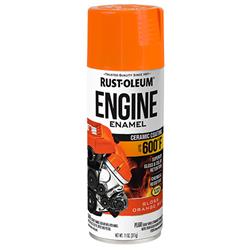 Rust-Oleum Engine Enamel Ceramic Coating Spray Paint 11 Oz. Gloss Orange 366433