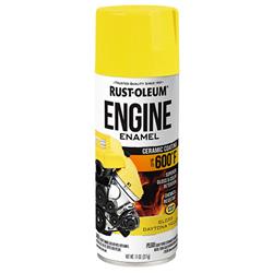 Rust-Oleum Engine Enamel Ceramic Coating Spray Paint 11 Oz. Gloss Yellow 366434