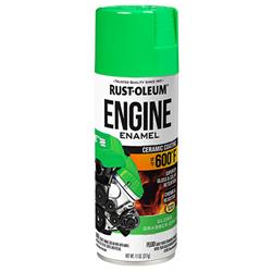 Rust-Oleum Engine Enamel Ceramic Coating Spray Paint 11 Oz. Gloss Green 366436