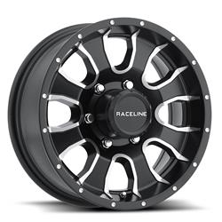 Raceline Wheels 860M Mamba Trailer Matte Black Machined Wheels 14x6