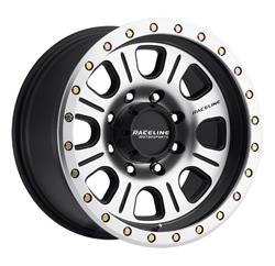 Raceline Wheels 928M Monster Machined Face Street Lock Wheels with Matte Black Accents