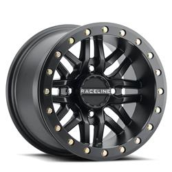 Raceline Wheels A91B UTV Ryno Satin Black Beadlock Wheels 15x7
