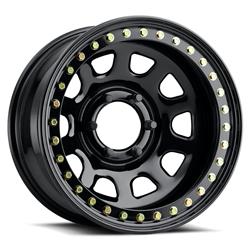 Raceline Wheels Competition Beadlock Daytona Black Wheels 15x7