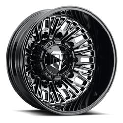 MTX Wheels X402BM Rageous Gloss Black Milled Wheels 24x8.25