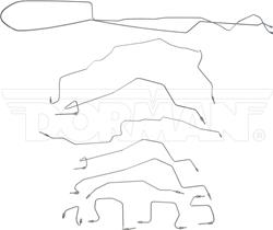 Dorman Stainless Steel Hydraulic Brake Line Kits for 1998-1999 RAM 1500 - 919-257